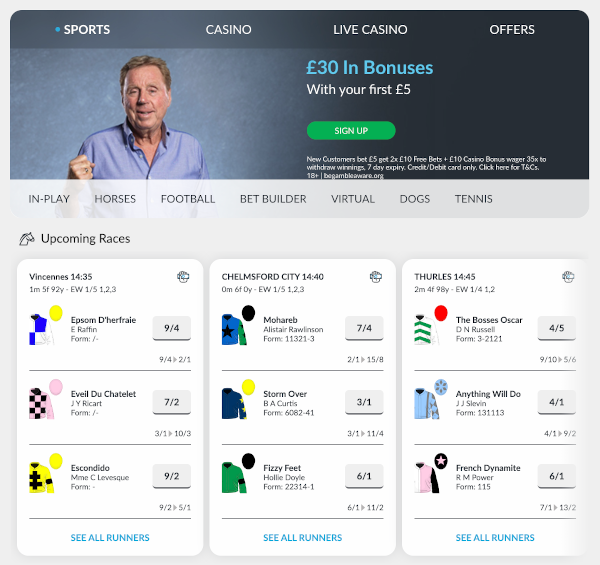 BetVictor odds and markets